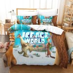 Ice age housse de couette d imprim�� funny - parure de lit microfibreavec fermeture ��clair, housse couette ...