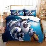 Ice age parure de lit imprim��e en d pi��ces, housse de couette en polycoton douce et confortable, avec ...