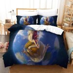 Ice age parure de lit motif cartoon d, en microfibre douce parure de lit avec housse de couette et taies ...