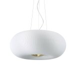 Ideal lux arizona - luminaire suspendu rond a 5 ampoules, blanc