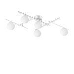 Ideal lux atlas plafonnier globe a 5 lumi�res blanc