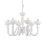 Ideal lux bon bon - lustre a 6 bras multiples au fini blanc, e14