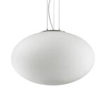 Ideal lux candy - grand luminaire suspendu a 1 ampoule globe blanc, e27