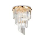 Ideal lux carlton - lustre a 12 ampoules au fini dor�, e14