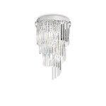 Ideal lux carlton - lustre a 8 ampoules au fini chrome, e14