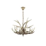 Ideal lux chalet - lustre a 6 ampoules, brun clair, e14 Ideal lux chalet - lustre a 6 ampoules, brun clair, e14