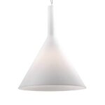 Ideal lux cocktail - luminaire suspendu a 1 ampoule, grand d�me, blanc, e27