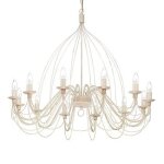 Ideal lux corte - lustre a 12 ampoules au fini blanc antique, e14