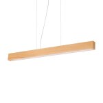 Ideal lux craft plafonnier suspendu a del int�gr� en bois, 3000k, non dimmable