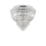 Ideal lux dubai - lustre a 6 ampoules au fini chrome, e14