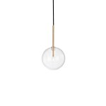 Ideal lux equinoxe 15cm globe suspension plafonnier laiton