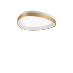Ideal lux gemini semi plafonnier led int�gr� on - off 42 cm laiton 3000lm 3000k