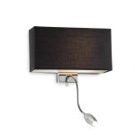 Ideal lux hotel - applique murale d'int�rieur a 1 lumi�re, noir, e27
