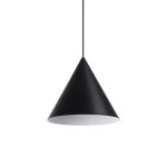 Ideal lux a - line - suspension d'int�rieur dome plafonnier 1 lumi�re noir, e27