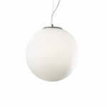 Ideal lux mapa bianco - luminaire suspendu a 1 ampoule tr�s grand globe blanc, e27