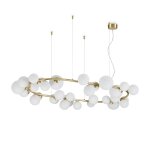 Ideal lux perlage plafonnier suspendu globe 30 lumières laiton Ideal lux perlage plafonnier suspendu globe 30 lumières laiton