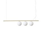 Ideal lux perline plafonnier suspendu a 3 lumi�res en laiton