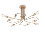 Ideal lux triumph - plafonnier a 8 bras multiples, laiton antique