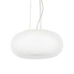 Ideal lux ulisse - grand luminaire suspendu a 3 ampoules globe blanc, e27