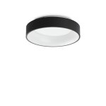 Ideal lux ziggy semi - encastr� led ronde 45cm int�gr� noir, 3000k, non - dimmable
