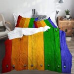 Image la porte la ferme woods peinte en vert et bleu peints en vert marquise rougeparure de lit pou housse ...