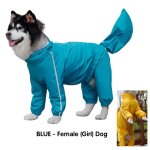 Impermable a capuche entirement couvert pour grands chiens, veste de pluie impermable pour chien avec ...