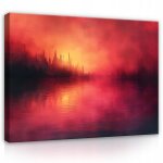 Impression sur toile abstrait noir rouge moderne 60x40 cm xxl tableau d�coration deco murale intiss�e ...