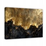 Impression sur toile abstrait or noir moderne 100x75 cm xxl tableau d�coration deco murale intiss�e pour ...