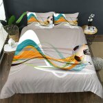 Imprim�� d housse de couette xcm pi��ces ballon de foot �� ruban gris parure de lit en microfibre avec ...