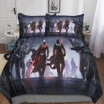 D imprim�� star wars housse couette parure de lit pcs, the mandalorian ousse de couette en microfibre ...