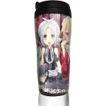 Inazuma eleven coffee cups double wall insulation reusable convenient to carry, cup lid water outlet ...
