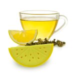 Infuseur a th au citron en silicone, filtre a th en forme de citron, passoire a th avec crochet en ...