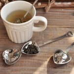 Infuseur a th� en forme de coeur, en acier inoxydable, filtre a caf�, infuseur a epices, filtre a th�, ...