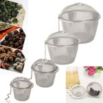 Infuseur a thé réutilisable en maille inoxydable argentée, boule d'herbes, passoire a epices, bouilloire, ... Infuseur a thé réutilisable en maille inoxydable argentée, boule d'herbes, passoire a epices, bouilloire, ...