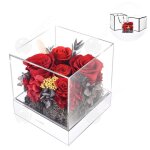 Inn� fleur �ternelle rose acrylique d�coration d'int�rieur cadeau de vacances cadeau de saint - valentin ...