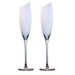 Intirilife 2x flûte a champagne avec bord moderne et reflets arc - en - ciel - 150 ml de contenance - ... Intirilife 2x flûte a champagne avec bord moderne et reflets arc - en - ciel - 150 ml de contenance - ...