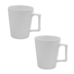 Intirilife 2x tasse a caf� en blanc d'une contenance de 400 ml - 12. 5 x 7. 1 / 9. 4 x 10. 5 cm - tasse ...