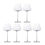 Intirilife 6x verre a vin au design moderne - capacit de 600 ml - verre a vin blanc vin rouge, calice, ...