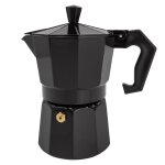 Intirilife cafetire espresso aluminium - noir - 3 tasses de moka, 160 ml de caf italien, cafetire ...