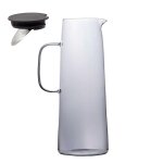 Intirilife carafe, pichet en verre, en gris fum - 1. 7 litres de capacit - verre, carafe d'eau avec ...