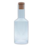 Intirilife carafe en verre avec bord dor et bouchon - capacit 1. 7 litres - pichet en cristal carafe ...
