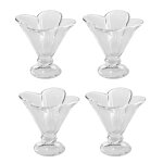 Intirilife ensemble de 4 coupes a glace en verre - 12. 2 x 11. 2 cm - 4 x 200 ml - verres a glace, coupes ...