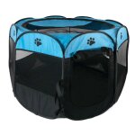 Intirilife parc pour animaux de compagnie pratique 77 x 58 cm tente de jeu en tissu oxford en bleu avec ... Intirilife parc pour animaux de compagnie pratique 77 x 58 cm tente de jeu en tissu oxford en bleu avec ...