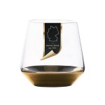 Intirilife verre a boire avec fond dor� - capacit� 350 ml - eau jus de fruits verre cristal gobelet antichoc ...