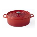 Invicta cocotte ovale - 33 cm - rubis - tous feux dont induction Invicta cocotte ovale - 33 cm - rubis - tous feux dont induction