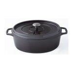 Invicta cocotte ovale - 33 cm - taupe - tous feux dont induction Invicta cocotte ovale - 33 cm - taupe - tous feux dont induction