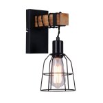 Italux ponte - applique industrielle et r�tro noir 1 lumi�re, e27