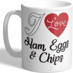 J'aime le jambon, les ¿ufs et les chips - mug J'aime le jambon, les ¿ufs et les chips - mug