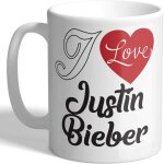 J'aime justin bieber - tasse