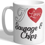 J'aime les saucisses et les chips - tasse